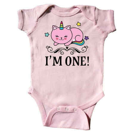 

Inktastic First Birthday Unicorn Cat Girls Gift Baby Girl Bodysuit