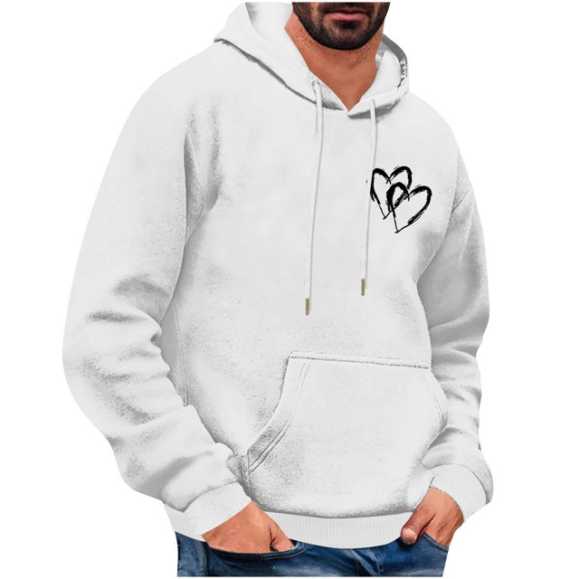 Bowake Sweat à Capuche Oversize pour Hommes, Cadeau de Saint-Valentin