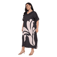thumbnail image 4 of Oussum Women Plus Size Kaftan Dress V Neck Kimono Style Loungwear Beach Long Caftan Maxi Dress, 4 of 7