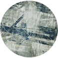 thumbnail image 1 of 63" X 91" X 0.'25" Grey/Blue Polyester / Viscose Rug, 1 of 1