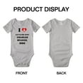 thumbnail image 3 of I Heart Cavalier King Charles Spaniel Dog Funny Cute Baby Jumpsuits Newborn Clothes (Gray, 3-6 Months), 3 of 5