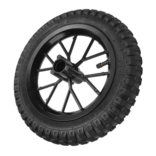 Dirt Bike Rear Wheel Rim Assembly, Rubber 12.5x2.75 Wheel Rim Tire Assembly Sturdy Enhanced Grip for 2 Stroke 47cc 49cc Pocket Bike