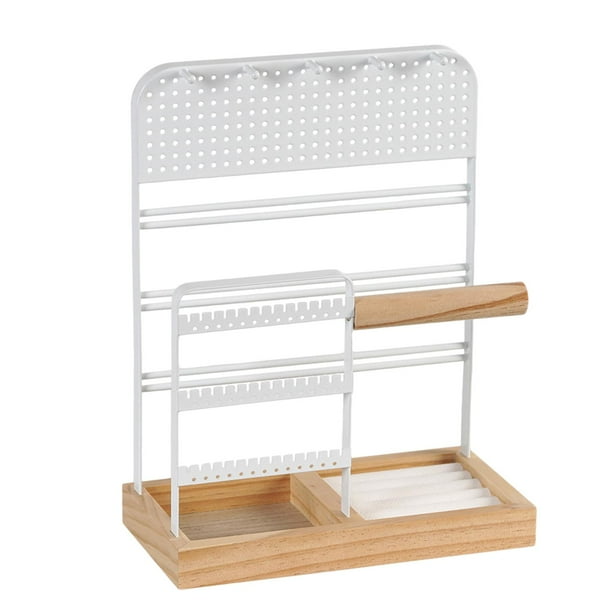 Organizador de joyas, soporte para collares y mostrador Blanco