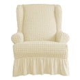 thumbnail image 1 of Funda universal Gloria para sillón con respaldo de Seersucker Funda antideslizante Wingback Couch, 1 of 7