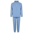 thumbnail image 3 of Kmbangi Solid Color Stand Collar Long Sleeve Tops+ Long Ankle Banded Pants, 3 of 10