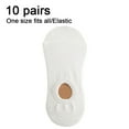thumbnail image 2 of Women No Show Socks Low Cut Anti-slid Athletic Running Novelty Casual Invisible Liner Socks - white, 2 of 5