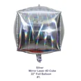 thumbnail image 5 of " Yay! " Foil Balloon +4D Cubes Air Anniversary Silver Gold Grad Graduation, 5 of 6