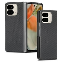 ELEHOLD Case for Google Pixel 9 Pro Fold/Fold2, Carbon Fiber Texture Case, Slim Anti-Slip PC Protective Cover for Men and Women,Black
