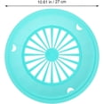 thumbnail image 2 of Plastic Paper Plate Trays,Bexikou 10.63 Inch Reusable Paper Plate Holders,Round Plate Holder,Paper Plate Dispenser for 9 Inch Paper Plates Party (12Pack, Lake Blue), 2 of 8