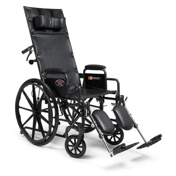 GF Health Products 3K010350 20 x 17 in. Advantage Recliner - Full Arm & Elevating Legrest Wheelchairs