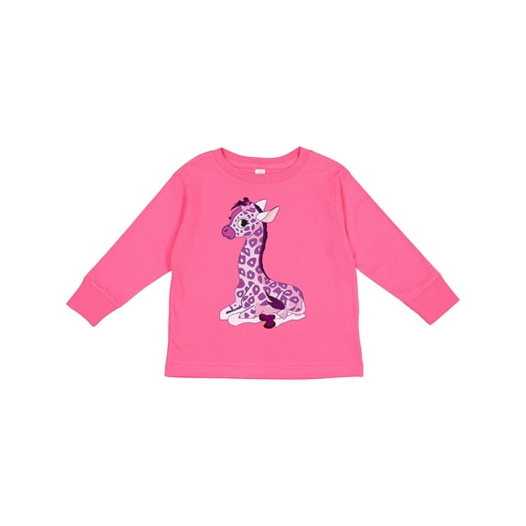 Inktastic Girl Giraffe Boys or Girls Long Sleeve Toddler T-Shirt