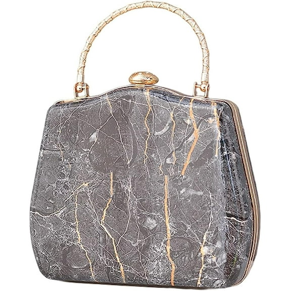 Kukuzhu Women Evening Bags Chic Marble Wedding Party Evening Clutch Purse Crossbody Bag