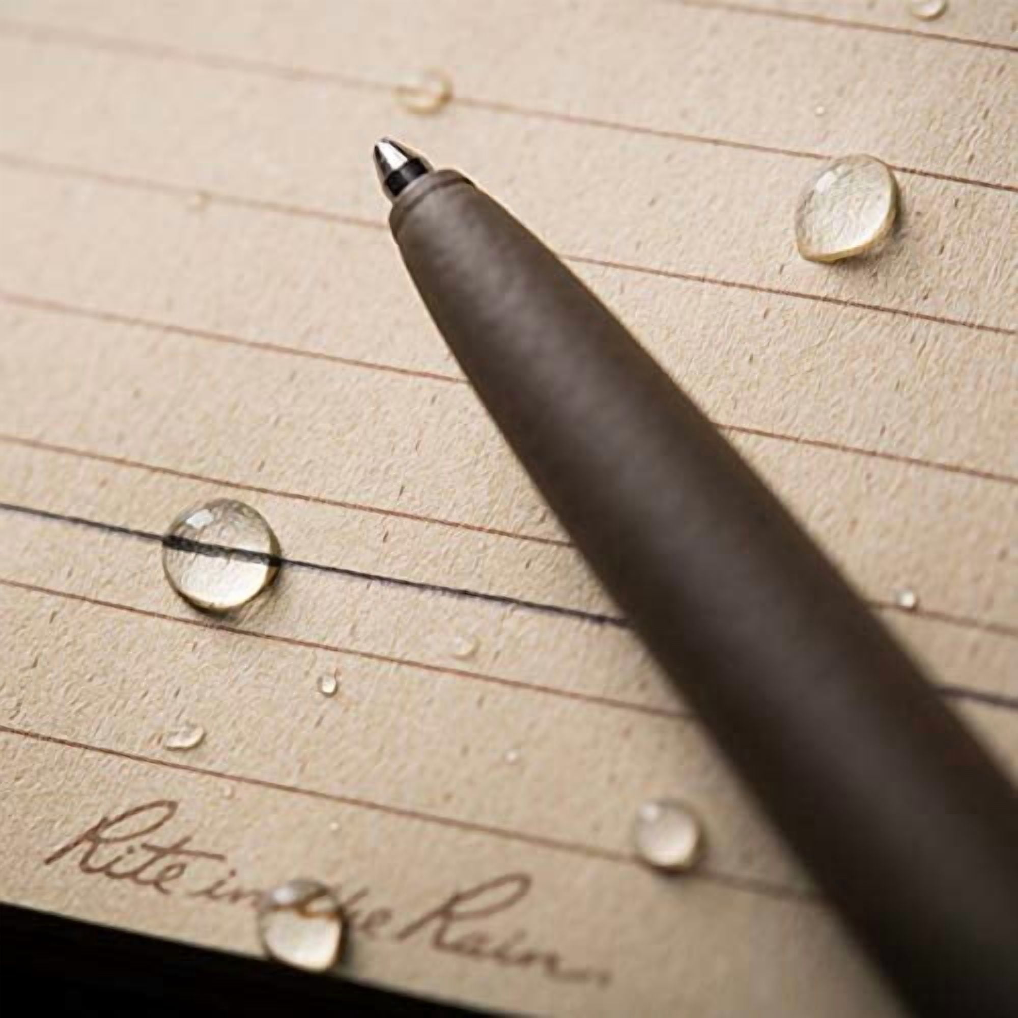 Rite in the Rain All-Weather Flat Dark Earth Metal Clicker Pen - Black Ink (No. FDE97) CA1