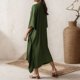 thumbnail image 2 of Gibobby Vestido largo casual de verano para mujer Kaftan de playa de color sólido elegante con cuello en V profundo para mujer Vestido de vacaciones sexy para cubrir(AG,Talla única), 2 of 3