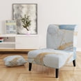 thumbnail image 2 of Designart "Geode Golden Harmony Multi Color" Upholstered Modern & Contemporary Accent Chair and Marble Abstract Arm Chair - Multiple Color & Pattern, 2 of 7