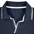thumbnail image 7 of IROINNID Mens Pullover Shirts Long Sleeve Solid Turn-down Collar Pullover Breathable Shirt Blouse Tops,Navy, 7 of 7