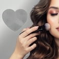 thumbnail image 2 of Unique Bargains 1 Pc Heart-shaped Makeup Sponge Brush Cleaner Gray, 2 of 5