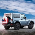 thumbnail image 5 of Fotbe USA Canada Flag Spare Tire Cover Thickening Universal Fit for Jeep, Trailer, RV, SUV, Truck, Tough Tire Wheel Soft Cover-17 inch, 5 of 8