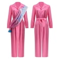 thumbnail image 4 of Disfraz de película Margot Robbie Ken Prince Princess, Cosplay para hombre, camisa de púas, camiseta a rayas, vestido superior para mujer, Carnaval de Halloween, 4 of 5