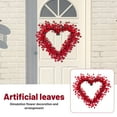 thumbnail image 2 of Heart Shaped Berry Wreath – Artificial Valentine’s Day Heart Wreath with Red Faux Berries & Greenery, Romantic Front Door & Wall Decor for Home, Mantel, Fireplace, Indoor Seasonal Decoration, 2 of 7