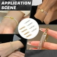 thumbnail image 5 of 8 Pcs 4 Styles Brass Fold Over Clasps Gold and Silver Watch Bands Extension Clasp Long-Lasting Plated Jewelry Extenders for Necklace Bracelet Jewelry Making Clear, 5 of 5