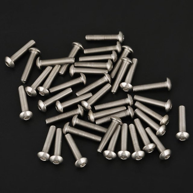 400pcs M3 304 Stainless Steel Pan Flat Hex Socket Head Cap Screws Set with Box, Anti , Rustless, Non, Pollution with 5 Lengths for Home Appliance Furniture Repair DIY