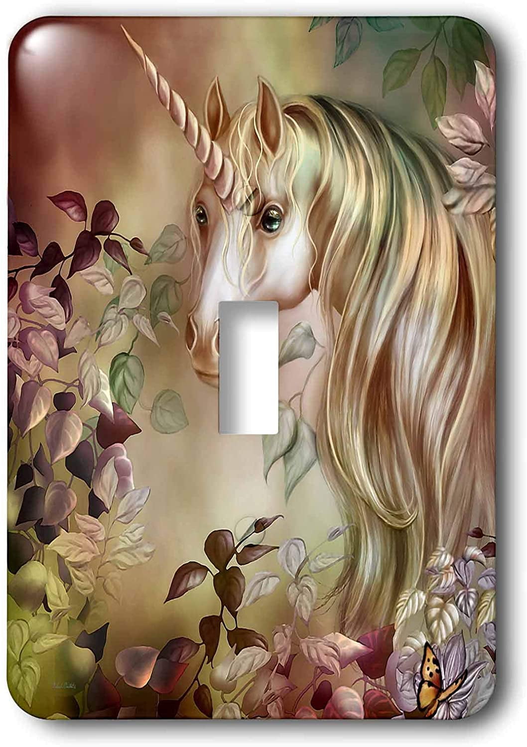 Llc Lsp 1 A Magical Unicorn Peers Out From A Floral Enchanted Realm In This Artwork Single Toggle Switch Walmart Com Walmart Com