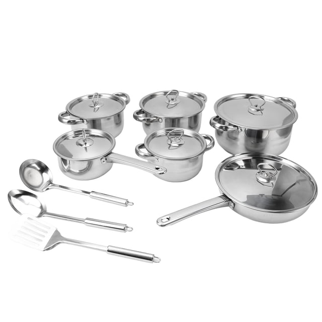 Juego de utensilios de cocina Nikou de Acero inoxidable con tapas