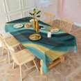 Green Tablecloth Pattern Green and Gold Marble Pattern Waterproof Tablecloth, Rectangular ...