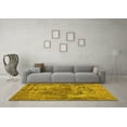 thumbnail image 3 of Ahgly Company Machine Washable Indoor Square Persian Yellow Traditional Area Rugs, 6' Square, 3 of 4