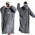 thumbnail image 4 of Oversized Hoodie Sweatshirt Wearable Blanket, Super Soft Warm Comfortable Blanket for Women Men Best Gift with big Pocke Warm clothing, 4 of 11