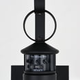 thumbnail image 2 of Vaxcel Chatham Black Coastal Motion Sensor Dusk to Dawn Outdoor Wall Light Clear Glass, 2 of 5