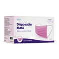 thumbnail image 6 of WeCare Disposable Face Mask, 3-Ply with Ear Loop (50 Individually Wrapped) - Hot Pink, 6 of 8