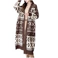 thumbnail image 2 of Vestes Cardigan Longues pour Femmes Ouvert devant Maxi Long Cardigan Tricoté pour Femmes Mode Automne 2022, 2 of 5