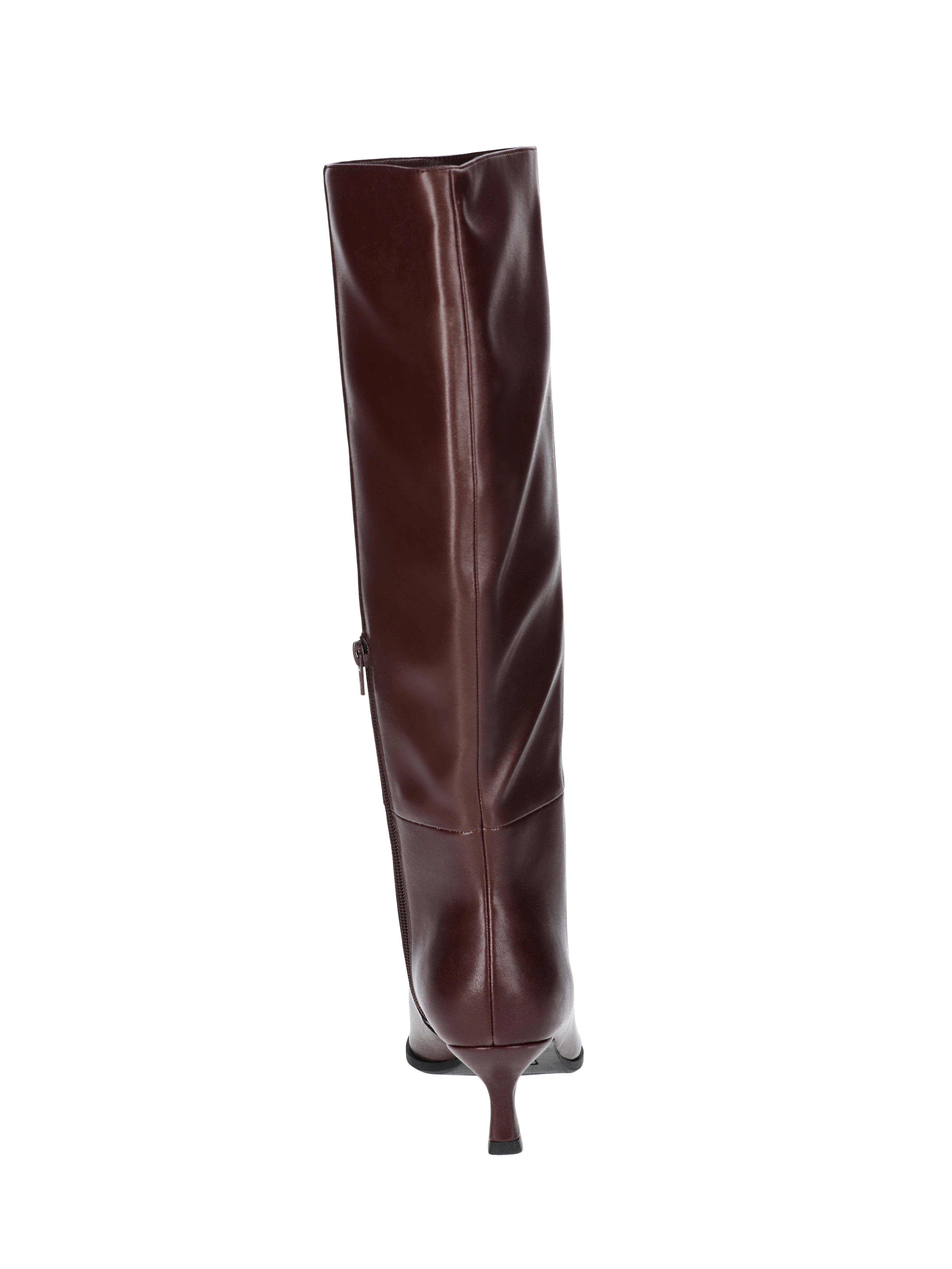 Madden NYC Women's Faux Leather Knee High Boots with Kitten Heel, Wide Calf Available