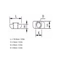 thumbnail image 1 of 100Pcs T Slot Nut T Slot Fastener Sliding T Nut  Plated Carbon Steel for Aluminium Profiles with Compact Design Easy to Install, 1 of 7