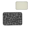 thumbnail image 4 of Floor Mat, Stone Pattern Flannel Doormat 23.4 × 15.9in  For Kitchen For Bathroom Gray, 4 of 8