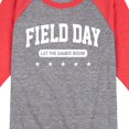 thumbnail image 3 of Instant Message - Field Day Let The Games Begin  - Toddler And Youth Raglan Graphic T-Shirt, 3 of 7