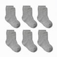 thumbnail image 2 of HCNTES Toddler Boys Girls Socks Kid Socks Black Non Slip Grip Crew Socks Set Children's Solid Color Socks for Spring Summer 1T 2T 3T 4T 5T 6T 7T Wear(Z01-I,5-7 Years), 2 of 4