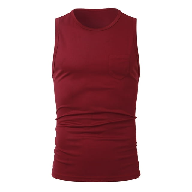Camiseta sin mangas deportiva para hombre: camiseta interior elástica y transpirable para entrenar, poliéster, M-XL