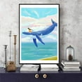 thumbnail image 3 of IDEA4WALL Framed Canvas Wall Art for Living Room, Bedroom Whale Canvas Prints for Modern Home Decoration Ready to Hang, 3 of 4