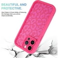 thumbnail image 3 of Compatible with iPhone 14 Pro Case, Cheetah Print Shockproof Soft TPU Protective Case for Women Girls, Slim Anti Scratch Leopard Case for iPhone 14 Pro 6.1 Inch, Hot Pink, 3 of 15
