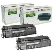 LD © 2pk Compatible Replacement for HP CE505A/05A Black Toner Cartridge for use in LaserJet P2035, P2035n, P2055d, P2055dn & P2055X