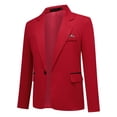 thumbnail image 5 of Cloudstyle Men's Slim Fit Single-Breasted Blazer with One Button & Center Vent - Casual Wrinkle-Free Sport Coat for Everyday Wear, 5 of 15