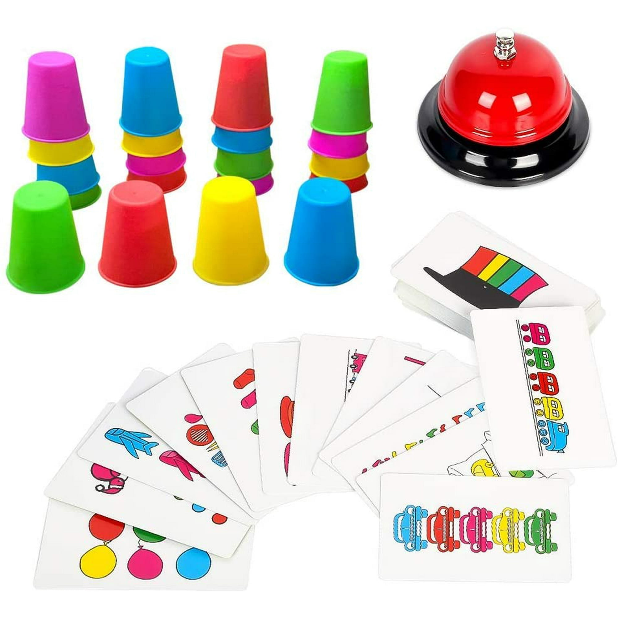 HTCM Quick Cups Games, Stacking Cups Set with 54 Picture Cards, 20 Stack  Cups and a Bell, Classic Fun Family Games for Kids 4 and up, Easter Baskets  Gifts | Walmart Canada