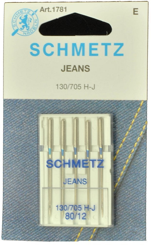 Jeans Denim Single Packet - Buy 2 Get 1 Free Size: 80/12 Free ABC Needle Guide & Postage Sewing Machine Needles Schmetz