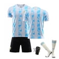 thumbnail image 1 of Nuevo 2021/2022 Camiseta de fútbol para niños 10 # Messi Camisetas de fútbol Traje Moda Pantalones cortos / calcetines Conjunto-B Blanco-24 BmatwkZeng Bmatwk Jersey, 1 of 2