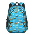thumbnail image 2 of Excavator and Crane Blue Pattern Cute School Backpack Bag with Padded Back and Adjustable Shoulder Straps 16.9 X 12.6 X 5.9 Inches, 2 of 5