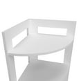 thumbnail image 2 of LiviNest 3-Tier Corner Table, White Wood Display Shelf for Living Room, Space-Saving Storage Stand for Books and Decor, 2 of 5