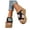 Black, variant on Boho Platform Slip on Sandals for Women 2025 Ethnic Woven Beach Summer Chunky Wedge Heeled Dress Slippers
